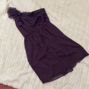 Purple ruffle dress
